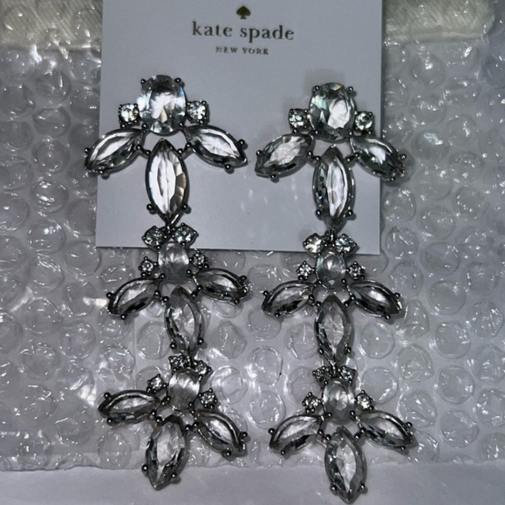 ❤️NWT❤️ KATE SPADE ICE QUEEN CRYSTAL CHANDELIER DANGLE RHINESTONE EARRINGS